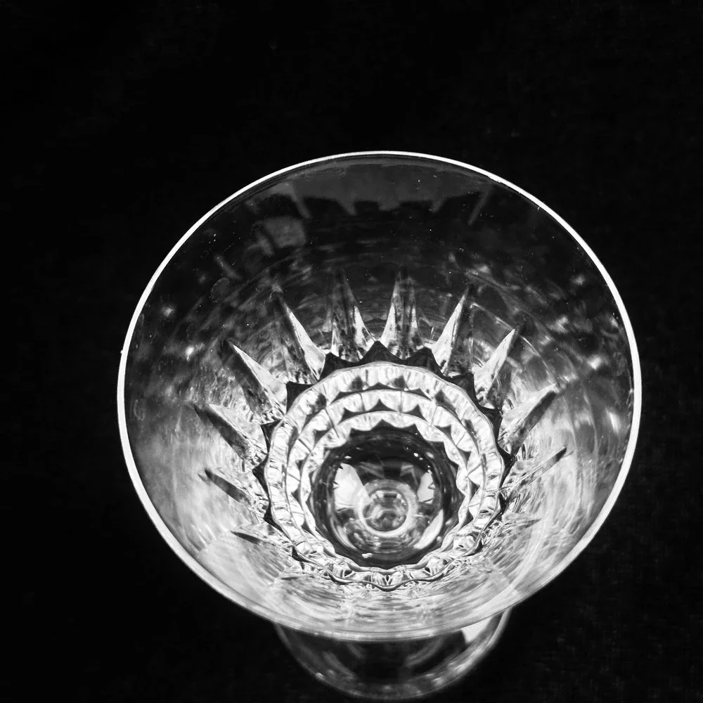 Cristal D'Arques Durand‎ Victoria 4 Water Glasses Etched Crystal 6 1/4 Inch